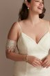 Low Back Plus Size Wedding Dress with Fringe Swags DB Studio 9WG4024