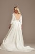 Low Back Mid-Sleeve Satin Tall Plus Wedding Dress David's Bridal 4XL9WG4005DB