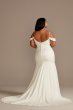 Off Shoulder Cowl Neck Tall Plus Wedding Dress DB Studio 4XL9WG4030