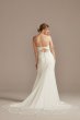 Beaded Lace Tall Wedding Dress with Back Strap Galina Signature 4XLLBSV830