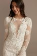 Long Sleeve Sequin Bodysuit Tall Wedding Dress Galina Signature 4XLSLMBSWG843