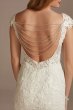 Petite Sheath Wedding Dress with Beaded Swag Back Galina Signature 7SWG884