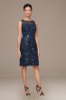 Petite Embroidered Sheath Dress and Chiffon Jacket Alex Evenings 82171013