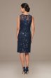 Petite Embroidered Sheath Dress and Chiffon Jacket Alex Evenings 82171013