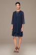 Petite Embroidered Sheath Dress and Chiffon Jacket Alex Evenings 82171013