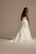 Satin Plus Size Wedding Dress with Cathedral Train Oleg Cassini 8CWG896