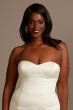 Satin Plus Size Wedding Dress with Cathedral Train Oleg Cassini 8CWG896