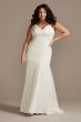 Crepe Back Satin Spaghetti Strap Plus Size Dress David's Bridal 9WG4044