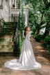 Low Back Mid-Sleeve Crepe and Satin Wedding Dress DB Studio WG4005DB