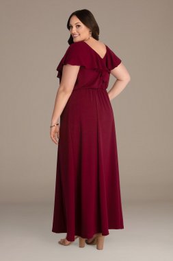 Floor-Length Plus Maxi Dress with Slit Kiyonna 11212901