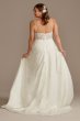 Lace Applique Tulle Tall Plus Wedding Dress Oleg Cassini 4XL8CWG905