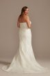 Shirred Tall Plus Lace Strapless Wedding Dress Oleg Cassini 4XL8CWG906