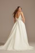 Scalloped Lace Satin Tall Plus Size Wedding Dress DB Studio 4XL9WG4034