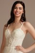 Sheer Boned Bodice Tulle Tall Wedding Dress DB Studio 4XLWG4036