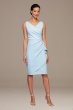 V-Neck Mock Wrap Stretch Sheath Party Dress Alex Evenings 8134262