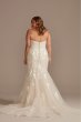 Lace Applique Mermaid Plus Size Wedding Dress Oleg Cassini 8CWG912