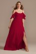 Cold-Shoulder Long Chiffon Bridesmaid Dress F20365