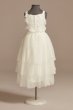 Stella Mesh Flower Girl Dress with 3D Flowers US Angels FG-753