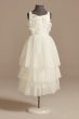 Stella Mesh Flower Girl Dress with 3D Flowers US Angels FG-753