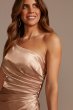 Charmeuse Draped One-Shoulder Bridesmaid Dress Galina Signature GS290018