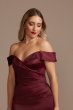 Satin Off-the-Shoulder Mermaid Bridesmaid Dress Galina Signature GS290030