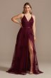 Flocked Tulle Low-Back Bridesmaid Dress Galina Signature GS290044