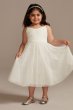 Pleated Mesh Spaghetti Strap Flower Girl Dress DB Studio WG1435