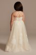 Floral Applique Cross-Back Flower Girl Dress DB Studio WG1438