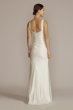 Charmeuse Crossover Halter Ruched Wedding Gown DB Studio 4830XDB