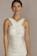 Charmeuse Crossover Halter Ruched Wedding Gown DB Studio 4830XDB