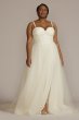 Floral Applique Spaghetti Strap Plus Wedding Dress DB Studio 9LBWG4036