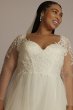 Lined Bodice Long Sleeve Plus Size Wedding Dress DB Studio 9SLLBWG4036