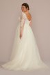 Sheer Boned Bodice Long Sleeve Plus Wedding Dress DB Studio 9SLWG4036