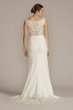 Applique Mermaid Wedding Dress with Lace Train Oleg Cassini CWG925