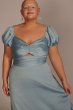 Plus Size Puff Sleeve Satin Gown DB Studio D21NY22152V2W