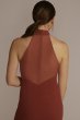 Stretch Crepe Halter Sheath Dress with Side Slit DB Studio D21NY22404