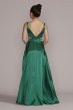 Square Neck Charmeuse Cutout Gown with Slit Jules and Cleo D24NY22064V1