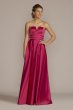 V-Notch Strapless Prom Gown with Waist Detail Jules and Cleo D24NY22075V1