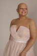 Plus Size V-Notch Strapless Sparkle Prom Gown Jules and Cleo D24NY22077W