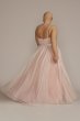 Plus Size V-Notch Strapless Sparkle Prom Gown Jules and Cleo D24NY22077W