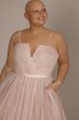 Plus Size V-Notch Strapless Sparkle Prom Gown Jules and Cleo D24NY22077W