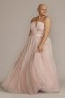 Plus Size V-Notch Strapless Sparkle Prom Gown Jules and Cleo D24NY22077W