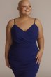 Plus Size Crepe Ruched Spaghetti Strap Midi Dress DB Studio D39NY22400W