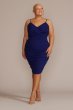 Plus Size Crepe Ruched Spaghetti Strap Midi Dress DB Studio D39NY22400W