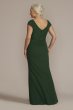 Short Sleeve Crepe Gown with Ruffled Skirt Oleg Cassini D40NY2132