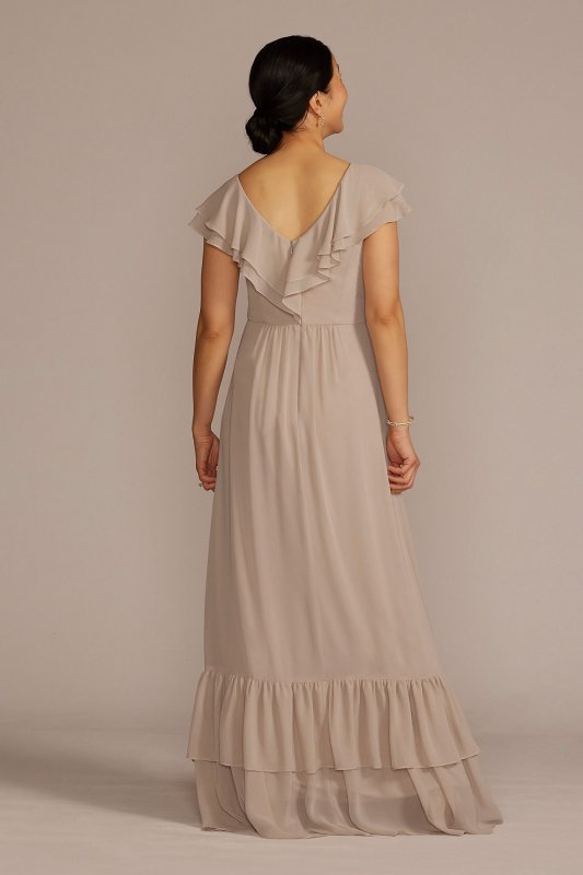 Chiffon Ruffle Boho Bridesmaid Dress David's Bridal F20586