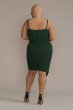 Plus Size Ruched Crepe Dress with Asymmetrical Hem Emerald Sundae GCVP3405