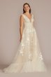 Organza A-Line Wedding Gown with Shirred Hem Melissa Sweet MS251257