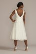 Midi-Length Lace V-Neck Dress with Banded Trim DB Studio SDWG1083