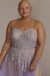 Plus Size Ball Gown with Illusion Lace Corset Jules and Cleo WBM2881W